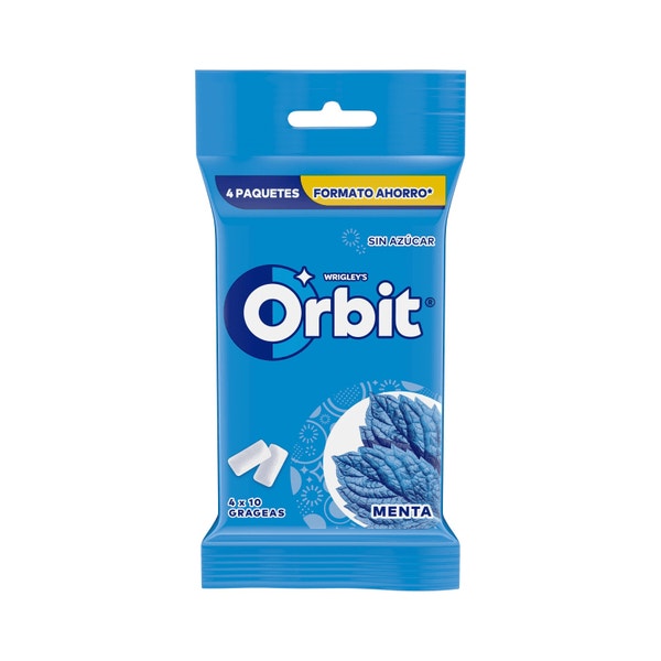 Orbit Chicles Sin Azúcar de Menta en grageas, 10 uds