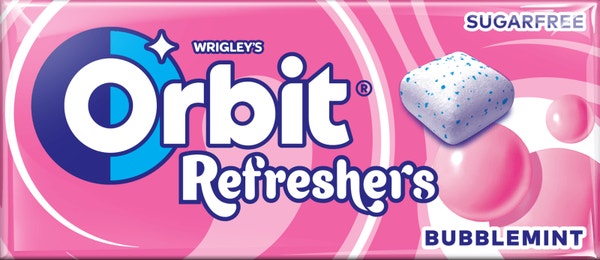Chicle con edulcorante sin azúcar y sabor a frutas y menta